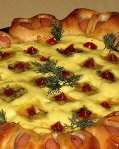 Дрожжевая пицца по-домашнему