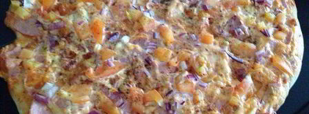 дрожжевая пицца с помидорами и курицей. Шаг 6