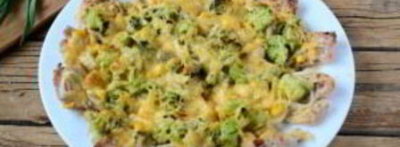 пицца из куриного филе с сыром и брокколи. Шаг 8