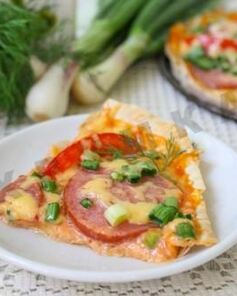 Пицца из лаваша в духовке