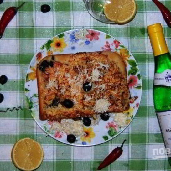 Рецепт пицца из пирожкового теста