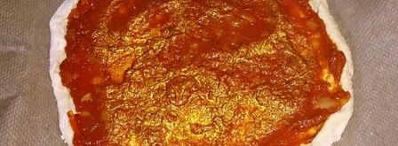 пицца посейдон с артишоками и креветками. Шаг 4