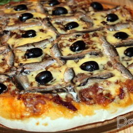 Рецепт пицца с анчоусами