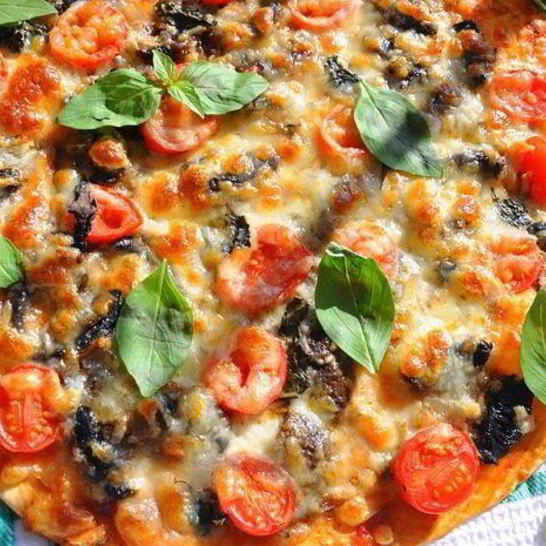 Рецепт пицца с грибами и базиликом