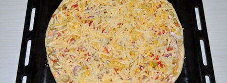 пицца с копченой курицей. Шаг 4