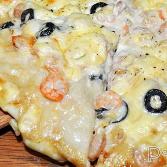 Рецепт пицца с креветками