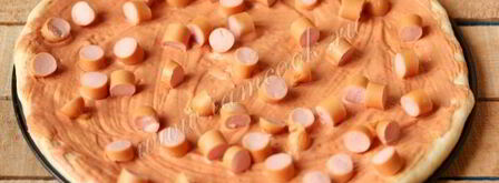 пицца с сосисками и помидорами. Шаг 6