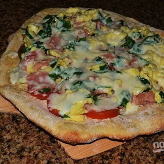 Рецепт пицца с сыром и ветчиной