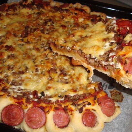 Рецепт пицца с вкусным краешком