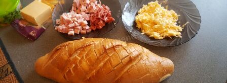 пицца в булке. Шаг 2