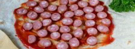 пицца в лаваше на сковороде. Шаг 3