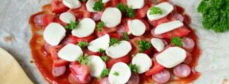 пицца в лаваше на сковороде. Шаг 4