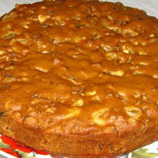 Рецепт постная коврижка с изюмом и грецким орехом