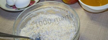 диетическая шарлотка из геркулеса с яблоками. Шаг 3