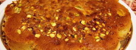 фисташковая шарлотка с персиками. Шаг 12