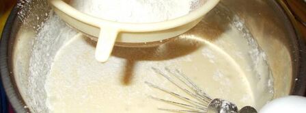 фисташковая шарлотка с персиками. Шаг 7