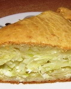 Шарлотка с капустой в духовке