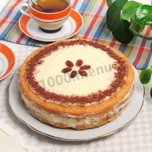 Шарлотка с заварным кремом