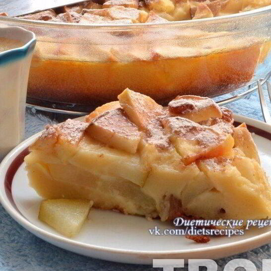 Рецепт творожно-яблочная шарлотка