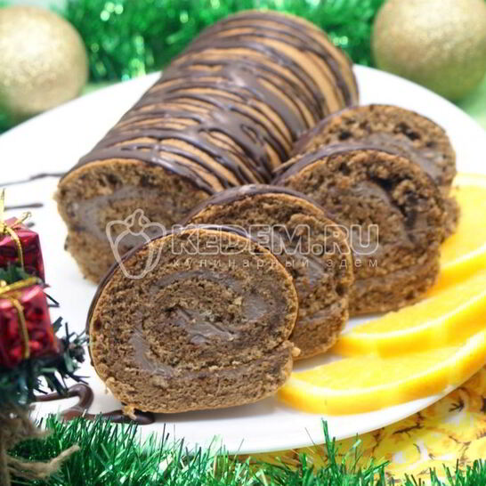 Рецепт шоколадный рулет