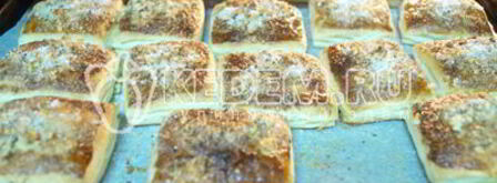 слойки из слоеного теста ореховые. Шаг 6