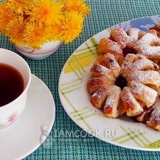 Рецепт слойки с ананасами