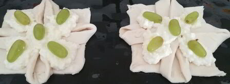 слойки с творогом и виноградом. Шаг 4