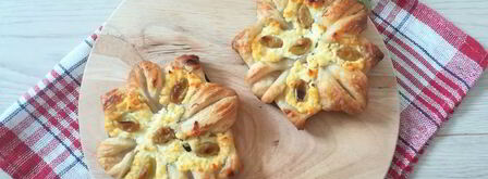 слойки с творогом и виноградом. Шаг 5