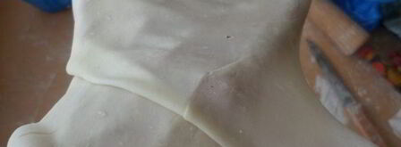 слойки с творогом, курагой и орехами. Шаг 9