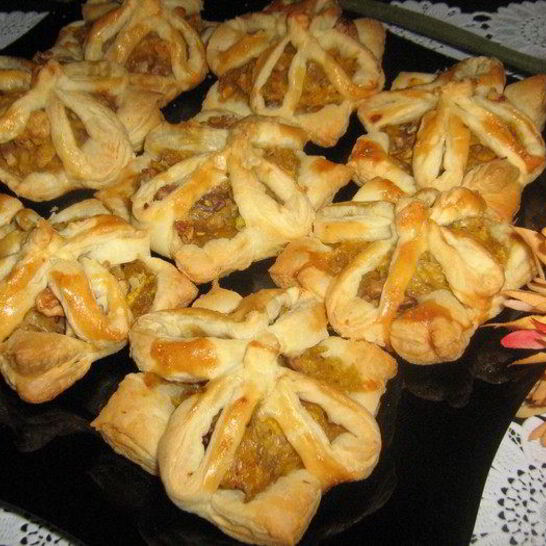 Рецепт слойки с тыквой и грецким орехом