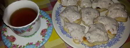 слойки сердечки с клубникой и сыром маскарпоне. Шаг 5