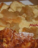 Большой сырник с яблоками