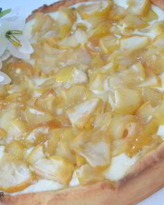 Песочный творожник с яблочной начинкой