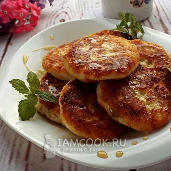 Рецепт сырники с бананом и медом