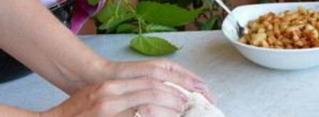 дрожжевое тесто для рыбного пирога. Шаг 2