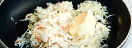 тесто на кефире с капустой. Шаг 7