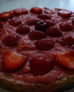 Маково-клубничный торт