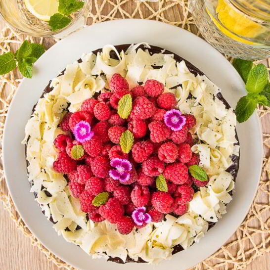 Рецепт малиновый торт с шоколадом