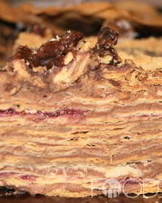 Наполеон с шоколадным кремом