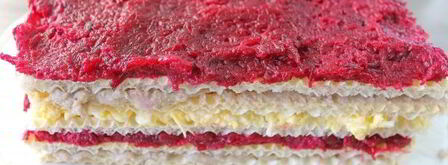 селедочный торт на вафельных коржах. Шаг 9