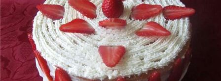 торт клубника со сливками. Шаг 7