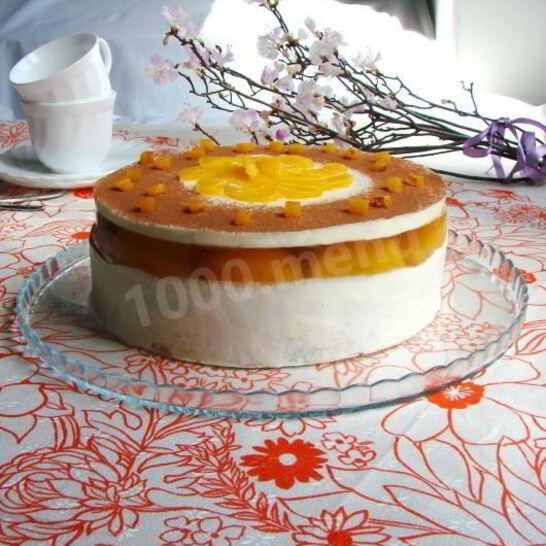 Рецепт торт нежный персик