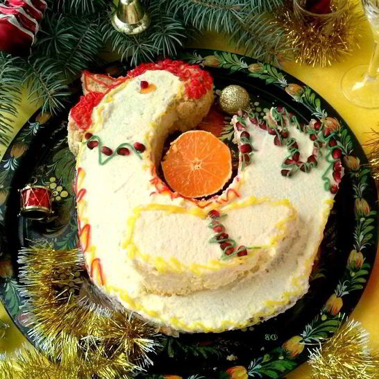 Рецепт торт петушок новогодний
