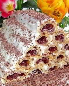 Торт с вишней и сметаной Монастырская изба