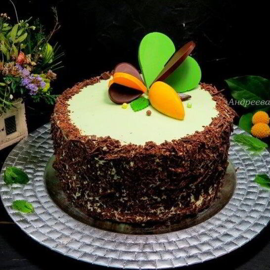 Рецепт торта шоколад-мяты-лимона