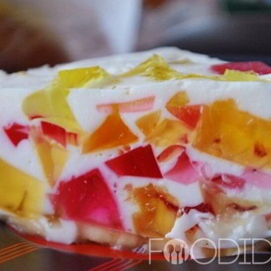 Рецепт желейный торт со сметаной