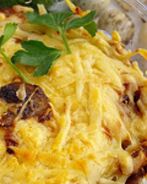 Грибная запеканка с рисом и сыром