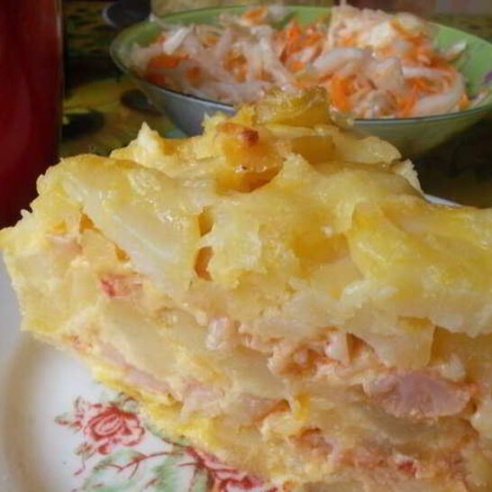 Рецепт картофельная запеканка с капустой
