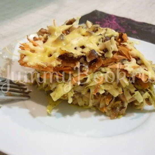 Рецепт похрустывающая запеканка из капусты с грецким орехом