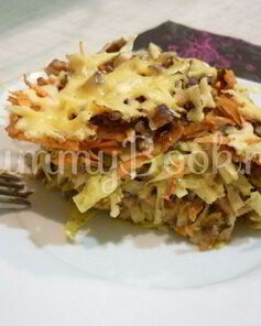 Похрустывающая запеканка из капусты с грецким орехом